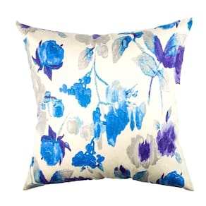 Capa De Almofada Stmhome Suede Estampada 42 X 42 Flora Azul