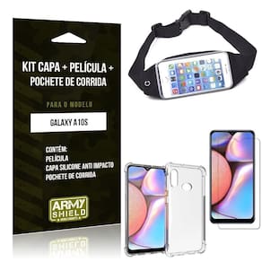 Pochete Galaxy A10S Pochete Capa Anti Shock Película Vidro