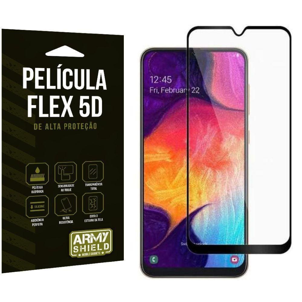 Capinha Anti Shock Samsung A30 Película Flex 9D - Armyshield