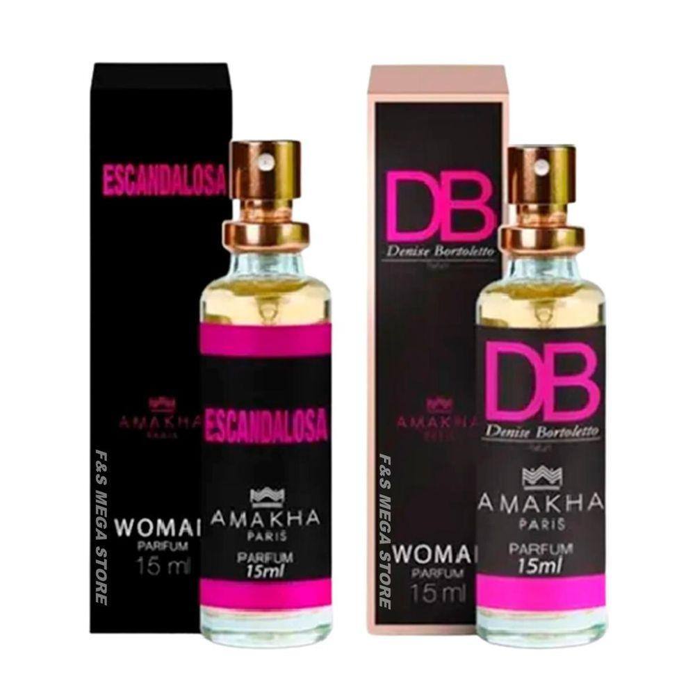 Kit 2 Perfume Feminino Escandalosa Db Amakha Paris Bolsa