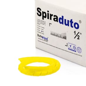 Organizador Fios E Cabos Spiraduto 1/2 Amarelo - 5 Metros