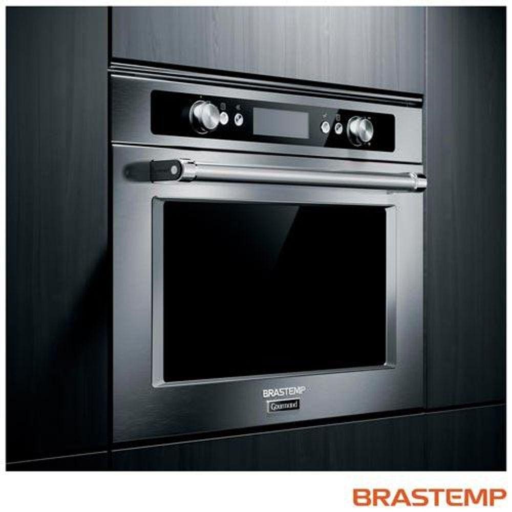 Micro-ondas de Embutir Brastemp Gourmand 40 Litros Inox com Sistema 3D e Sensor Cooking
