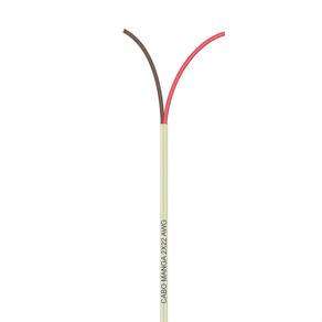 Cabo Manga 2X22 Awg - Sem Blindagem Bege - 5 Metros