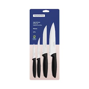 Conjunto De Facas Tramontina Plenus 4 Peças Preto