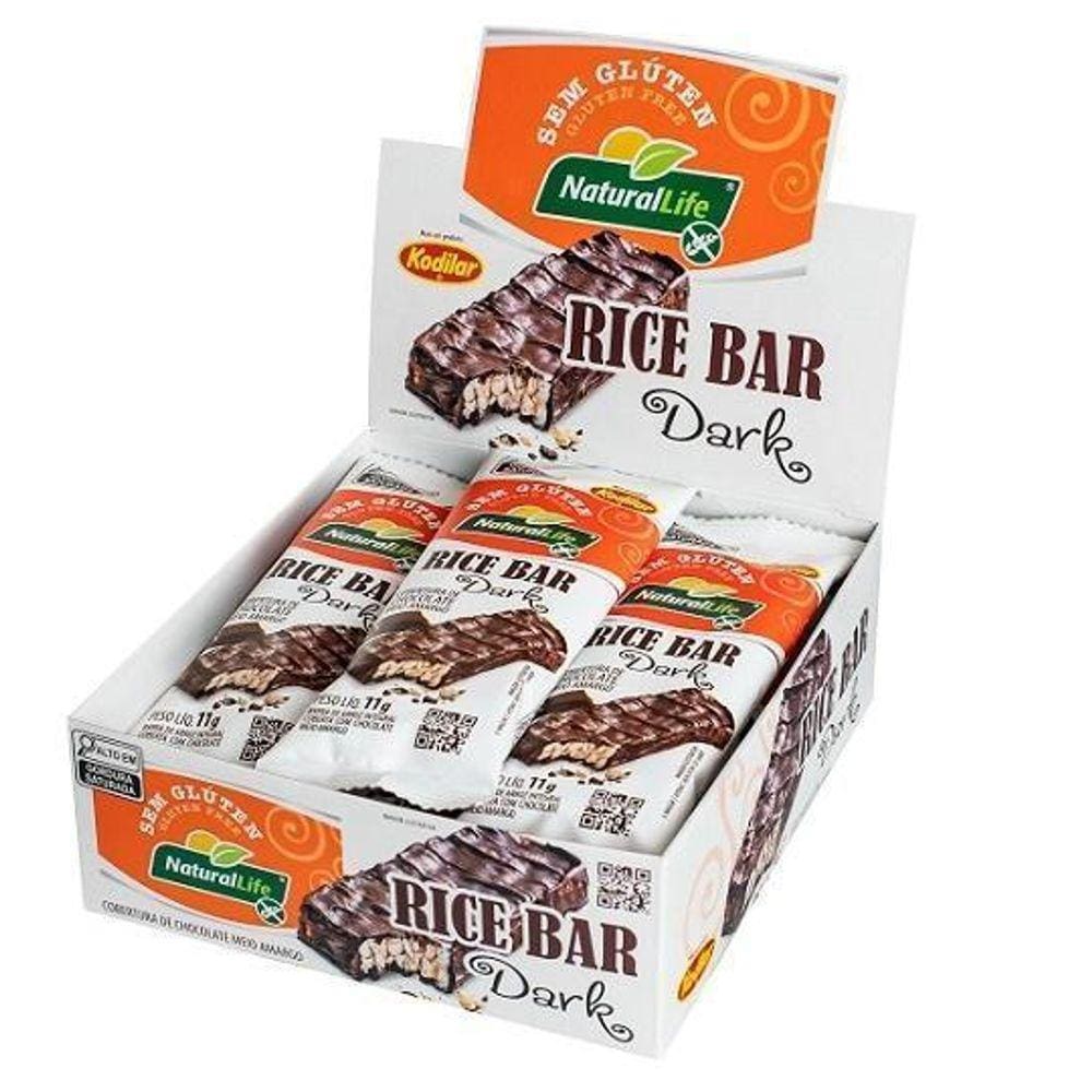 Rice Bar Dark Chocolate Meio Amargo 11G Caixa 12 Uni Kodilar