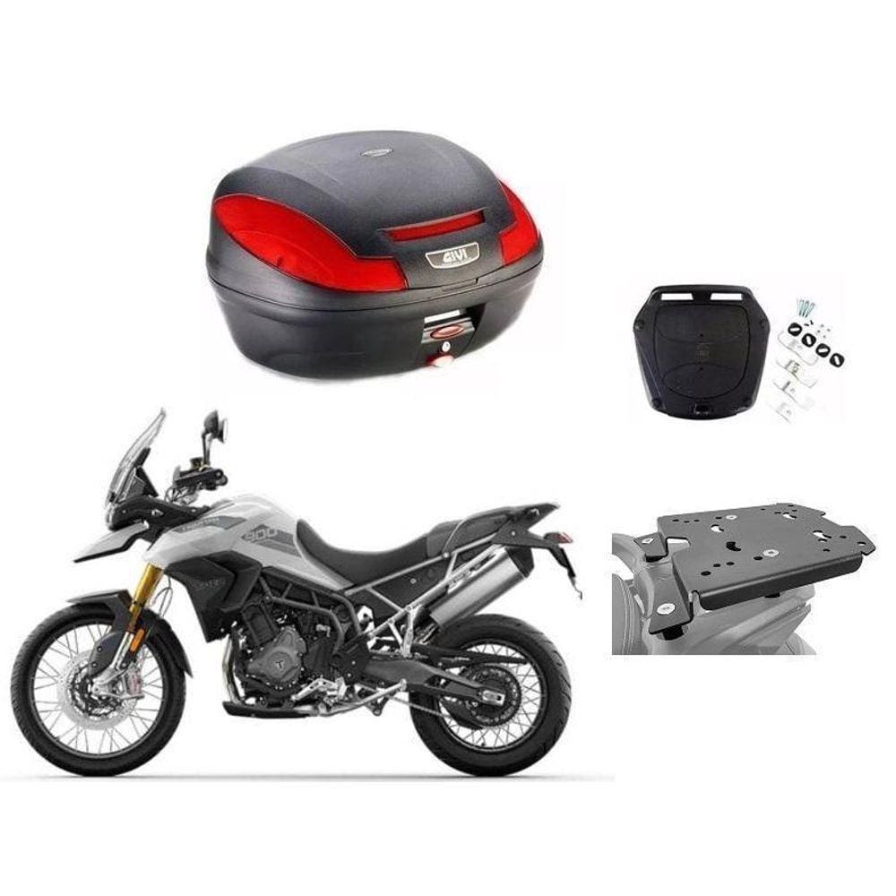 Kit Bau Givi E470N + Suporte Scam Spto510 Para Tiger 900