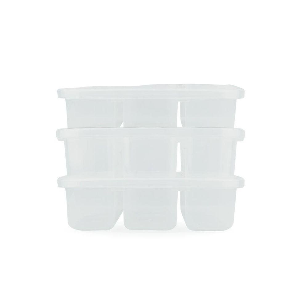 Kit 3 Potes Conservador Alimentos 3 Divisórias Nitron 1,1L E