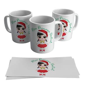 Caneca Personalizada Boneca Meu Primeiro Natal 325ml