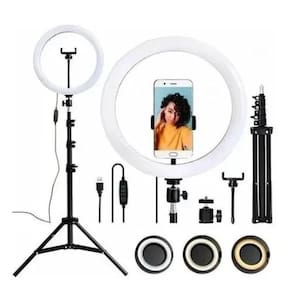 Kit Iluminador Ring Light 12 Polegadas 30 Cm Tripé E Dimmer