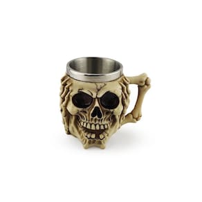 Caneca Caveira Não Escute Decorativa Chopp Cerveja 450Ml