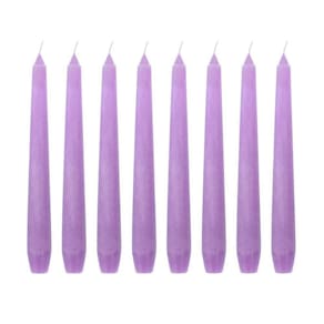 Kit 10 Velas Castiçal Lilás Lisa 20 Cm Candelabro Velitas