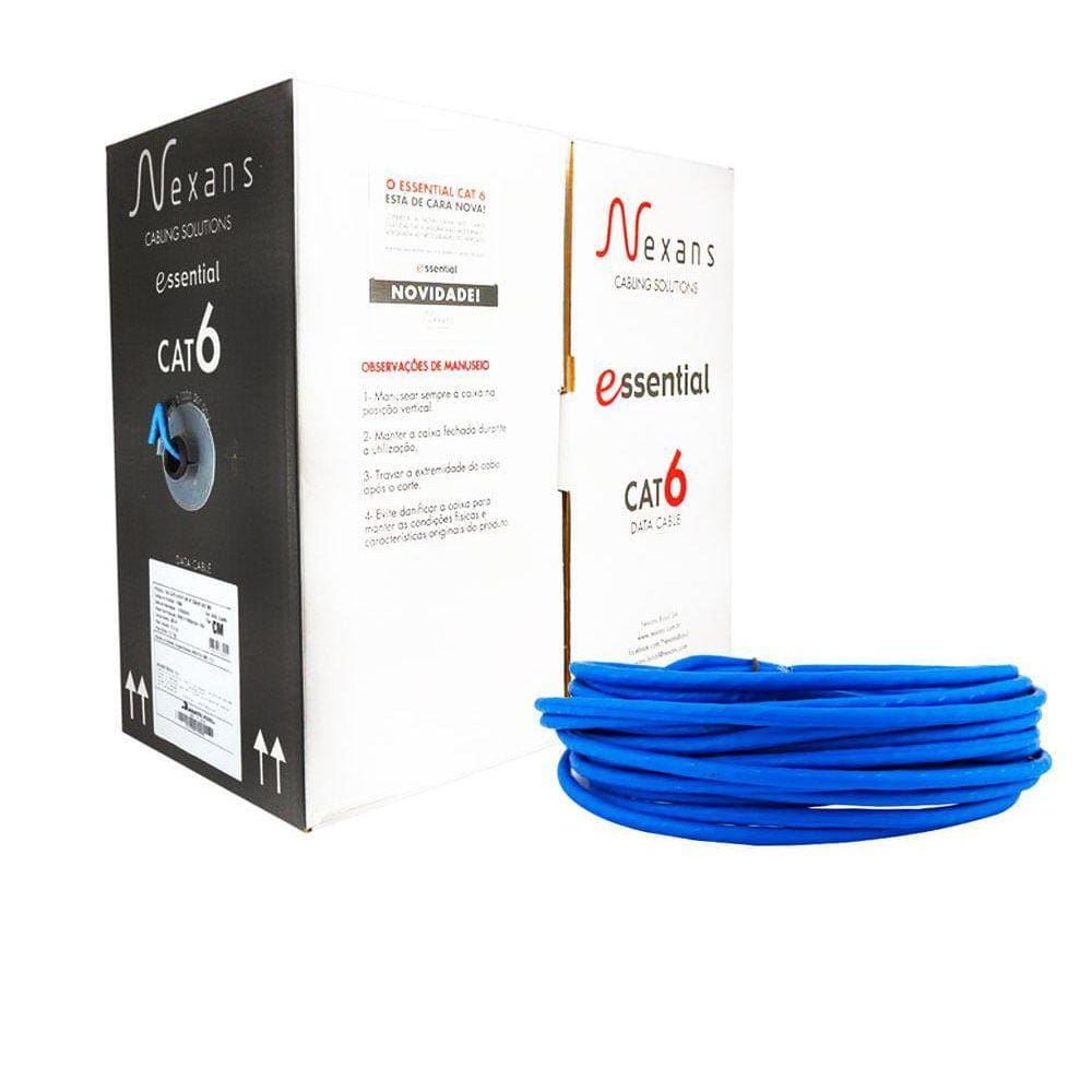 Cabo De Rede Nexans Cat6 Azul - 80 Metros