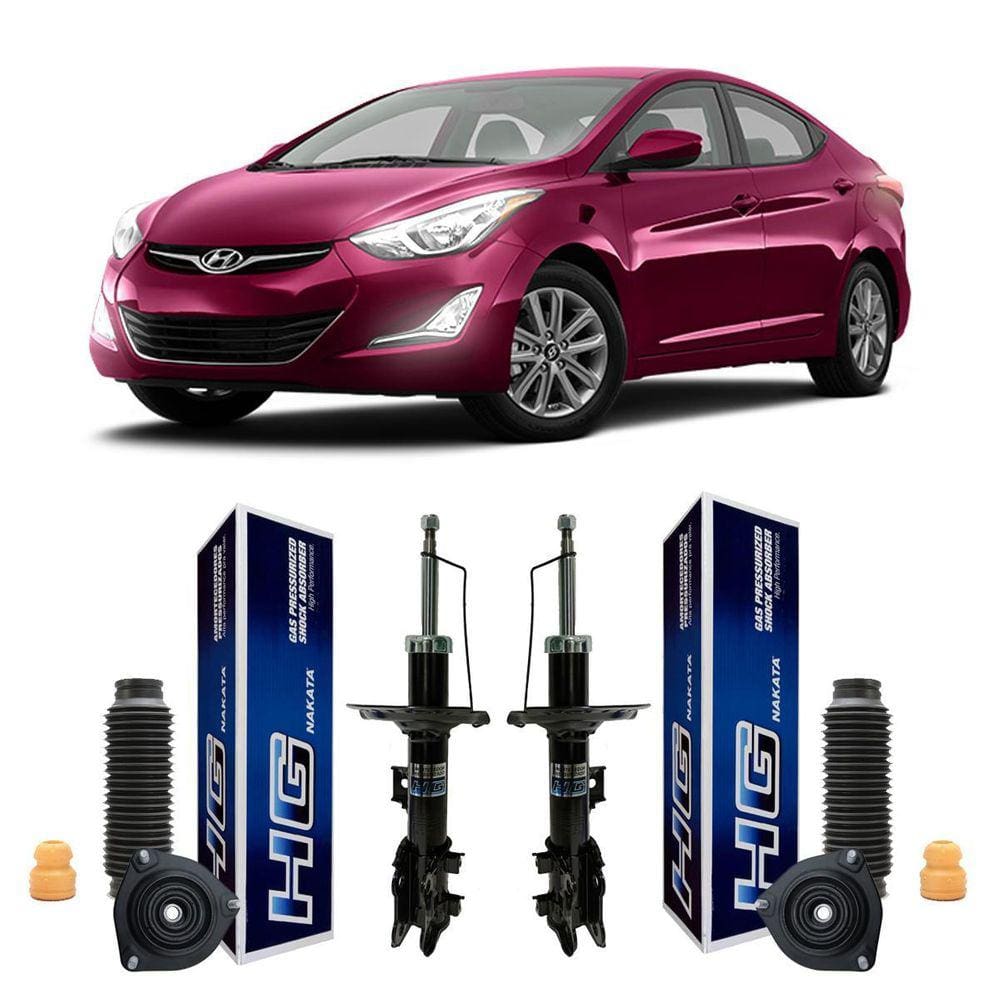 Par Amortecedores + Kit Batente Hyundai Elantra 2011 A 2016