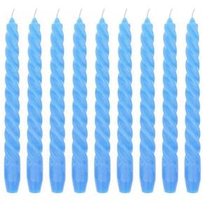 10 Vela Torcida 25 Cm Azul Claro Decoração Festa Casamento