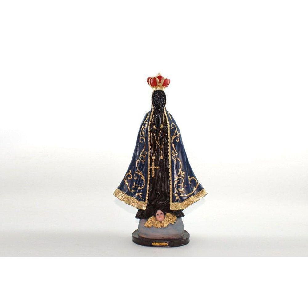 Imagem Nossa Senhora Aparecida Coroa Vermelha Resina 45 Cm