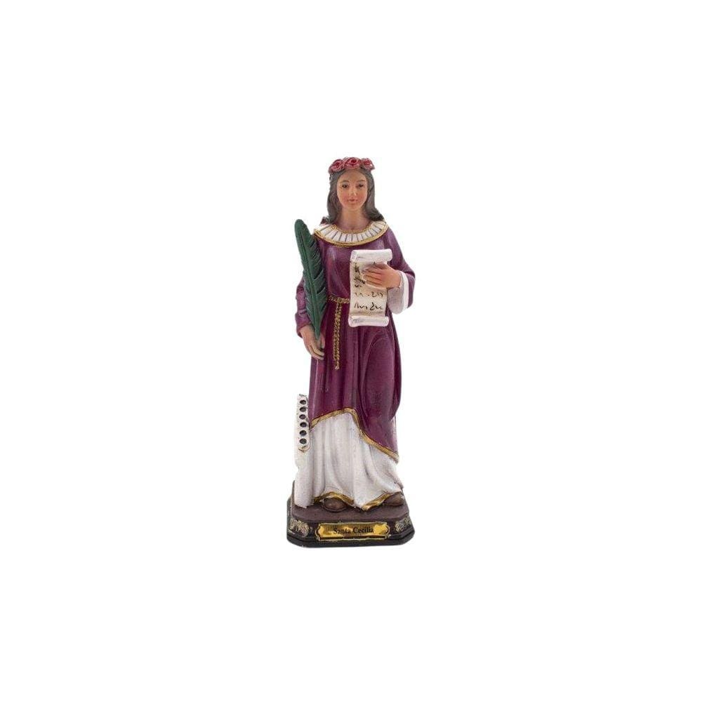 Imagem Santa Cecília Importada Resina 20 Cm