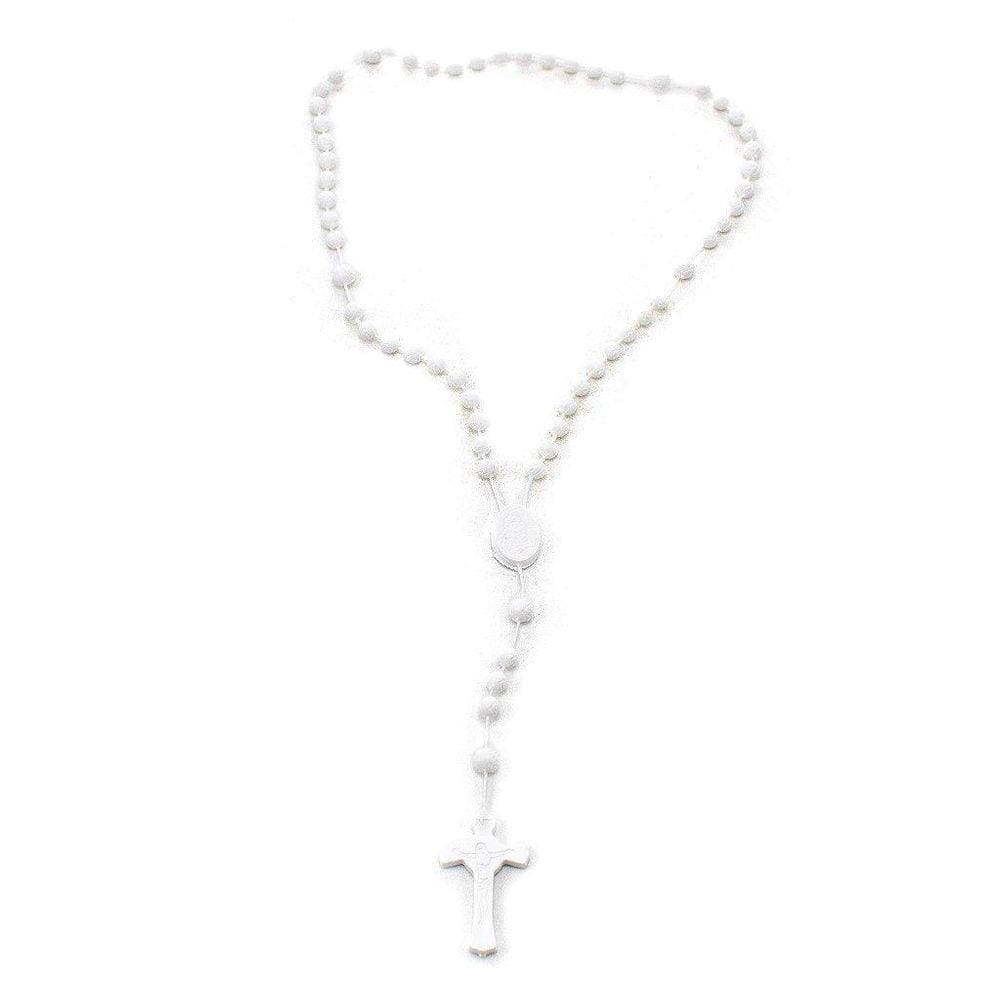 Kit 12 Terços Plástico 5Mm Branco