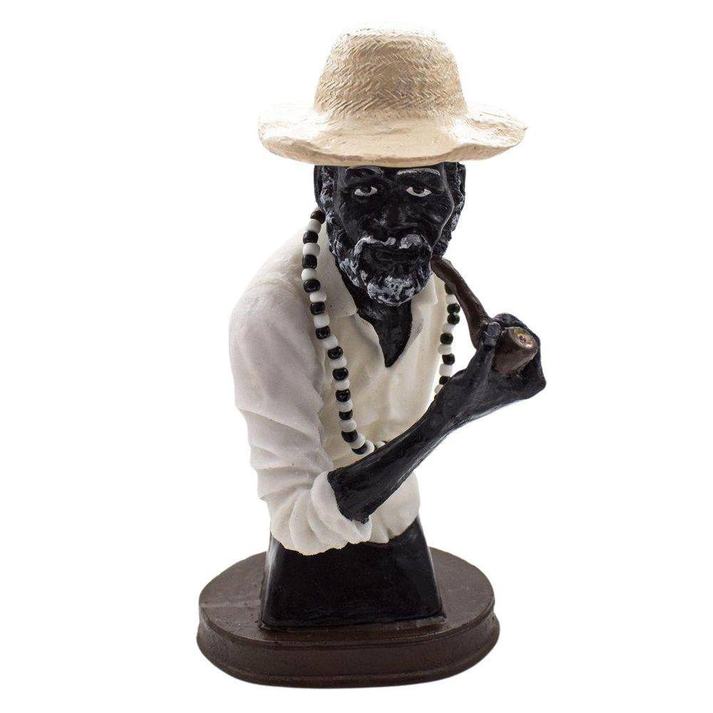Imagem Busto Preto Velho Resina 20 Cm