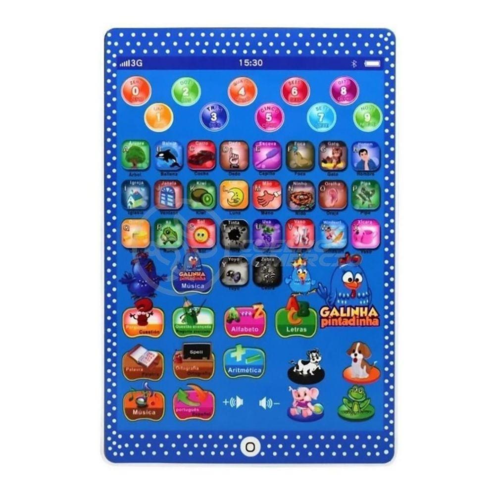 Tablet Galinha Pintadinha Educativo Soletrar Matemáticas