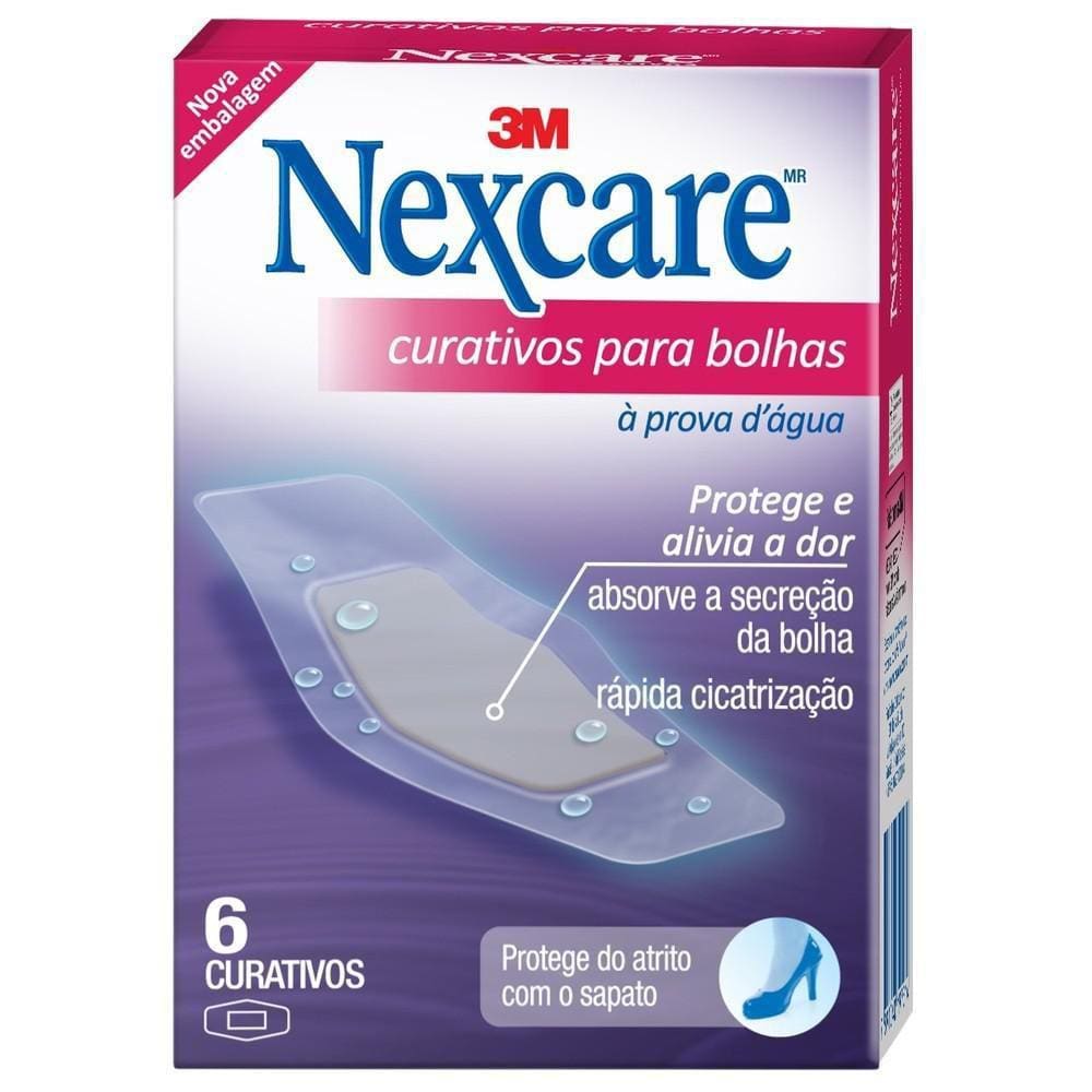 Curativo A Prova D`Água Bolha Transparente 6 Un Nexcare