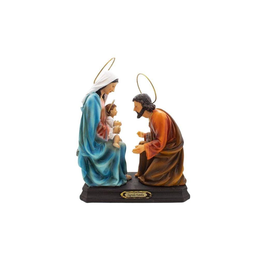 Imagem Sagrada Família Importada Resina 27 Cm