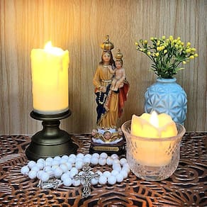 Imagem Nossa Senhora Do Rocio Importada Resina 12,5 Cm