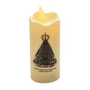 Vela Eletrônica Artificial Aparecida Plástico 10 Cm