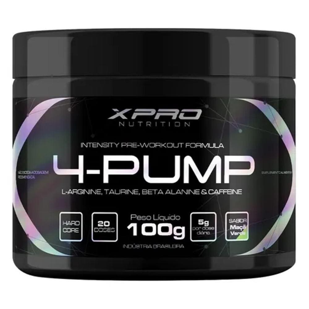 4-Pump Pré Workout Treino 100G Xpro Sabor:Maçã Verde