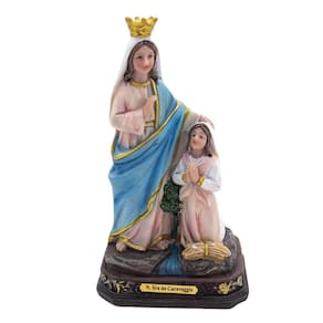 Imagem Nossa Senhora Do Caravaggio Importada Resina 13 Cm