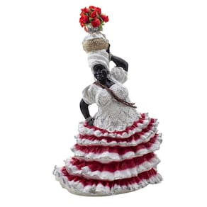 Imagem Baiana Lavagem Do Bonfim Luxo Cor Iansã Resina 30 Cm