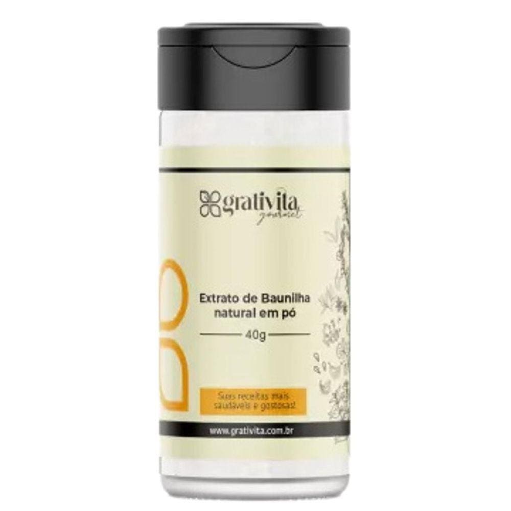 Extrato De Baunilha Em Pó Natural Grativita 40G