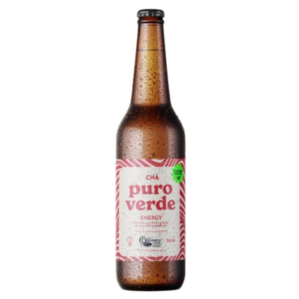Chá Energy Mate com Maçã e Guaraná Orgânico Puro Verde 350ml