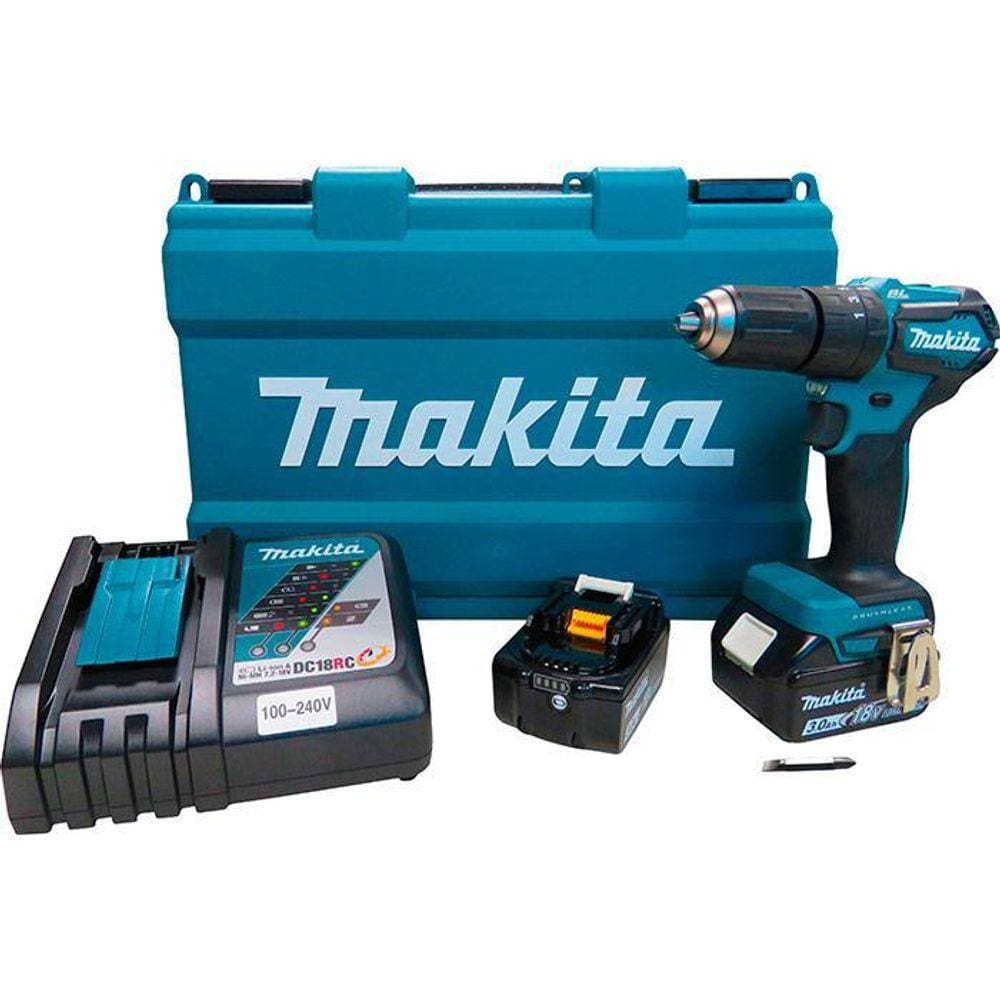 Makita Dhp483Rfe Parafusadeira/Furadeira Impacto 2 Baterias
