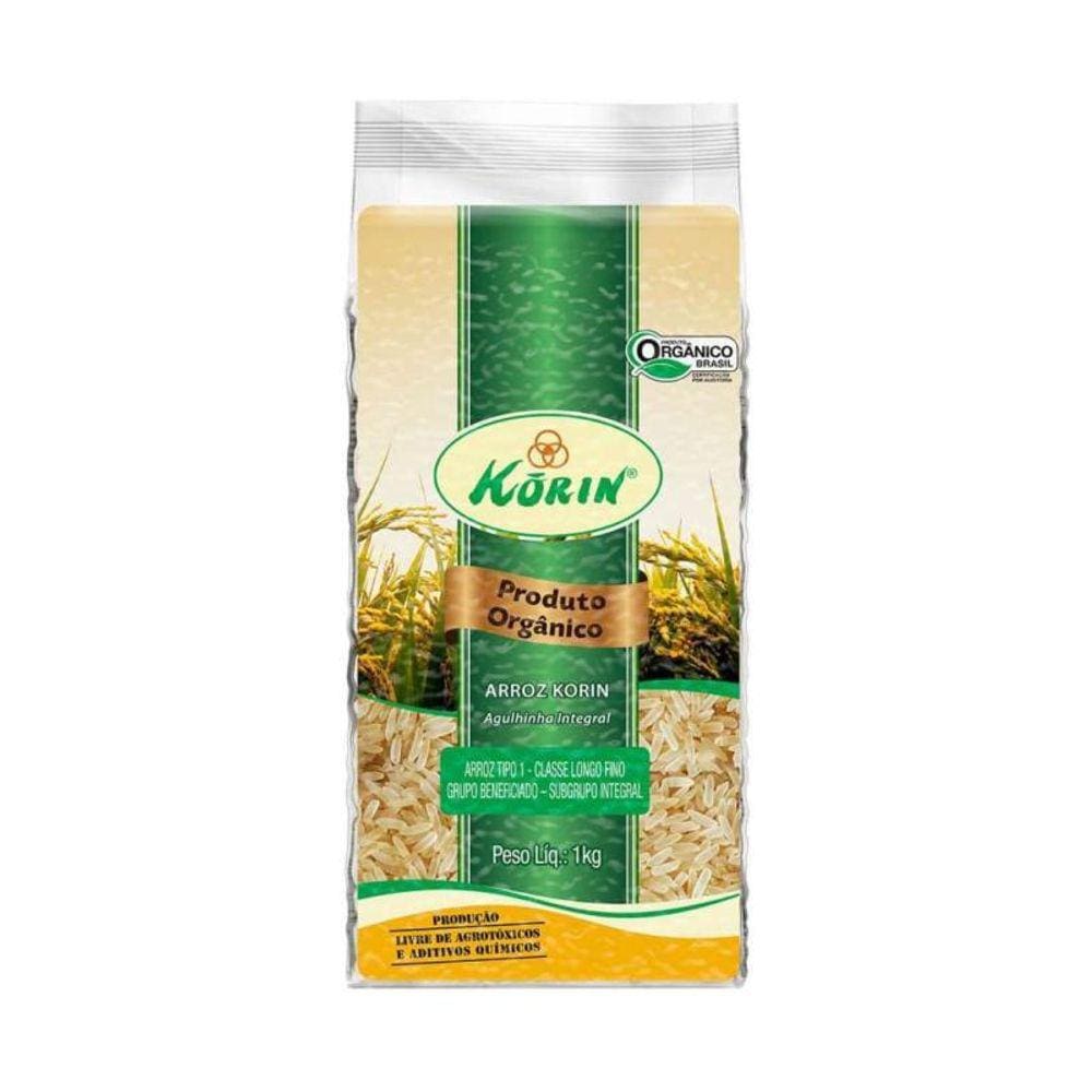 Kit 6X: Arroz Agulhinha Integral Orgânico Korin 1Kg