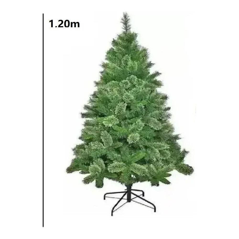 Árvore de Natal Pinheiro Nevada Luxo 1,20m 170 Galhos