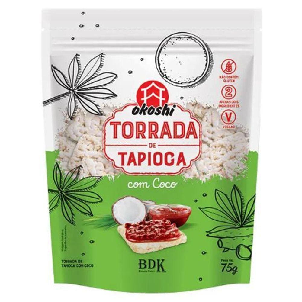 Kit 6X: Torrada De Tapioca Com Coco Okoshi 75G