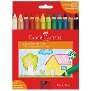 Giz De Cera Ecogiz 141412 Com 12 Cores - Faber-Castell