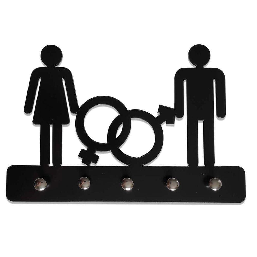 Porta Chaves Casal Homem E Mulher Decoração Criativa
