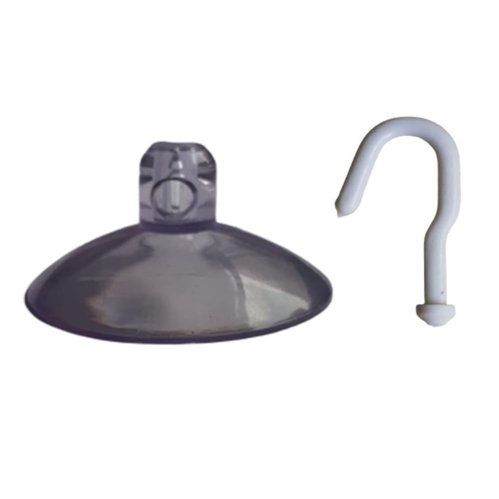 10 Ventosas 4 Cm Cabeça Redonda Silicone Vidro Pvc Gancho