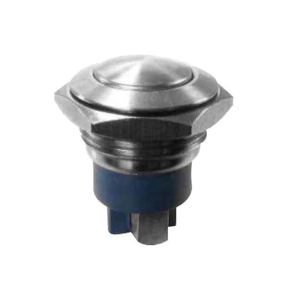 Botão Inox 16Mm 1Na Momentâneo Arredondado Av16 Metaltex