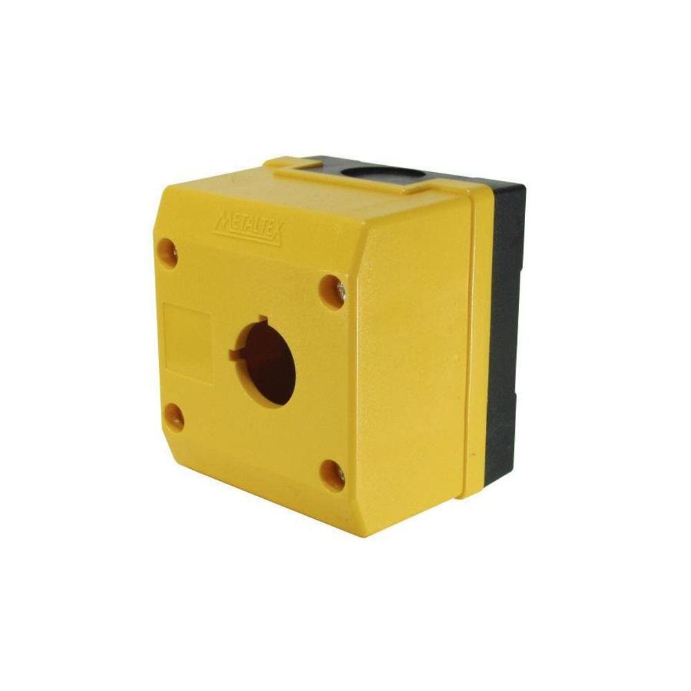Botoeira Plástica Vazia 22Mm 1 Furo Amarelo Tn2 Metaltex