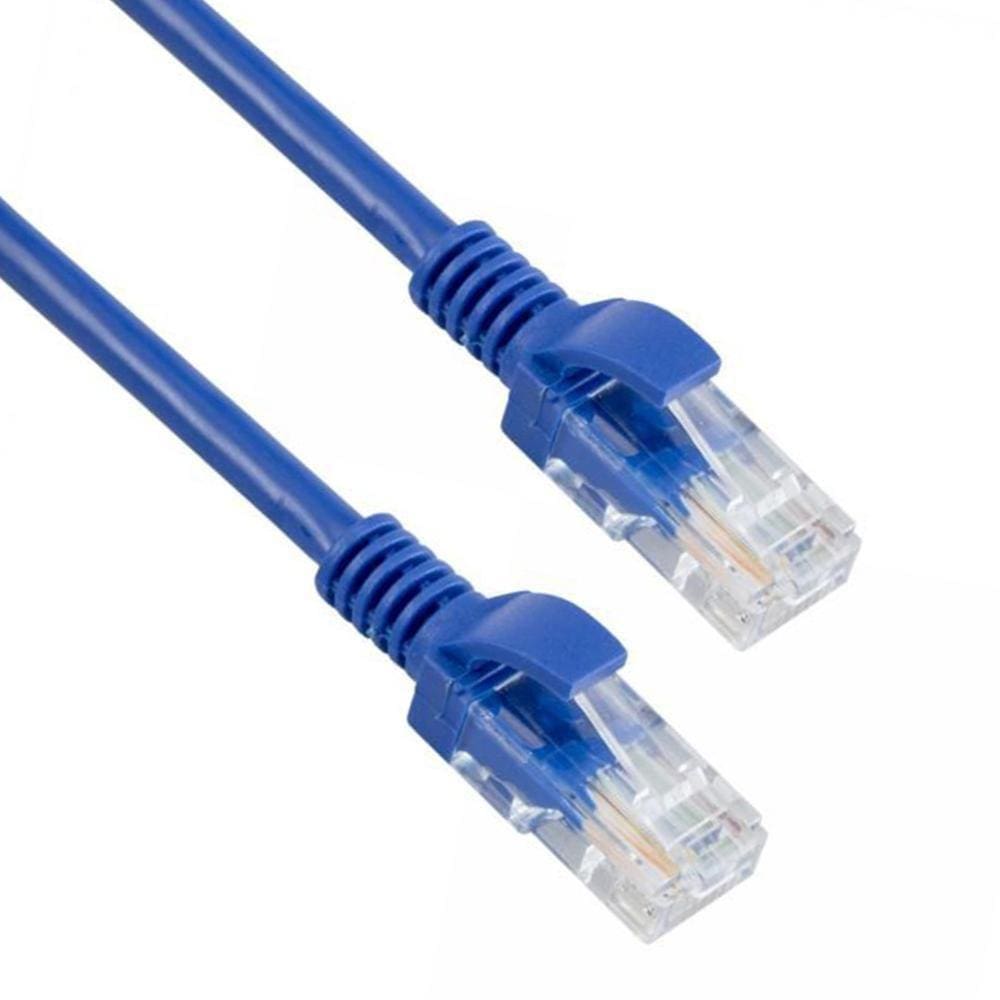 Cabo De Rede 3 Metros Pacote Kit Com 8 Cabos Cat5E Azul