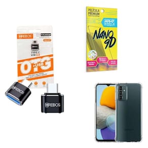 Kit Usb Para Tipo C + Capinha Samsung M23 + Película 9D