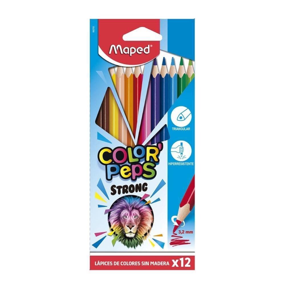 Lápis De Cor Maped Color Peps Strong Com 12 Cores