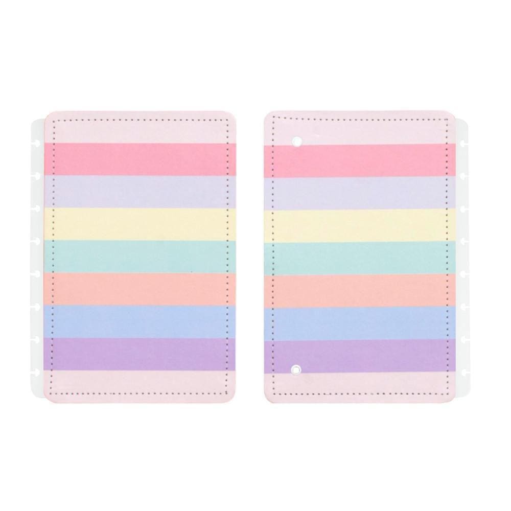 Capa E Contracapa Caderno Inteligente A5 Arco-Íris Pastel