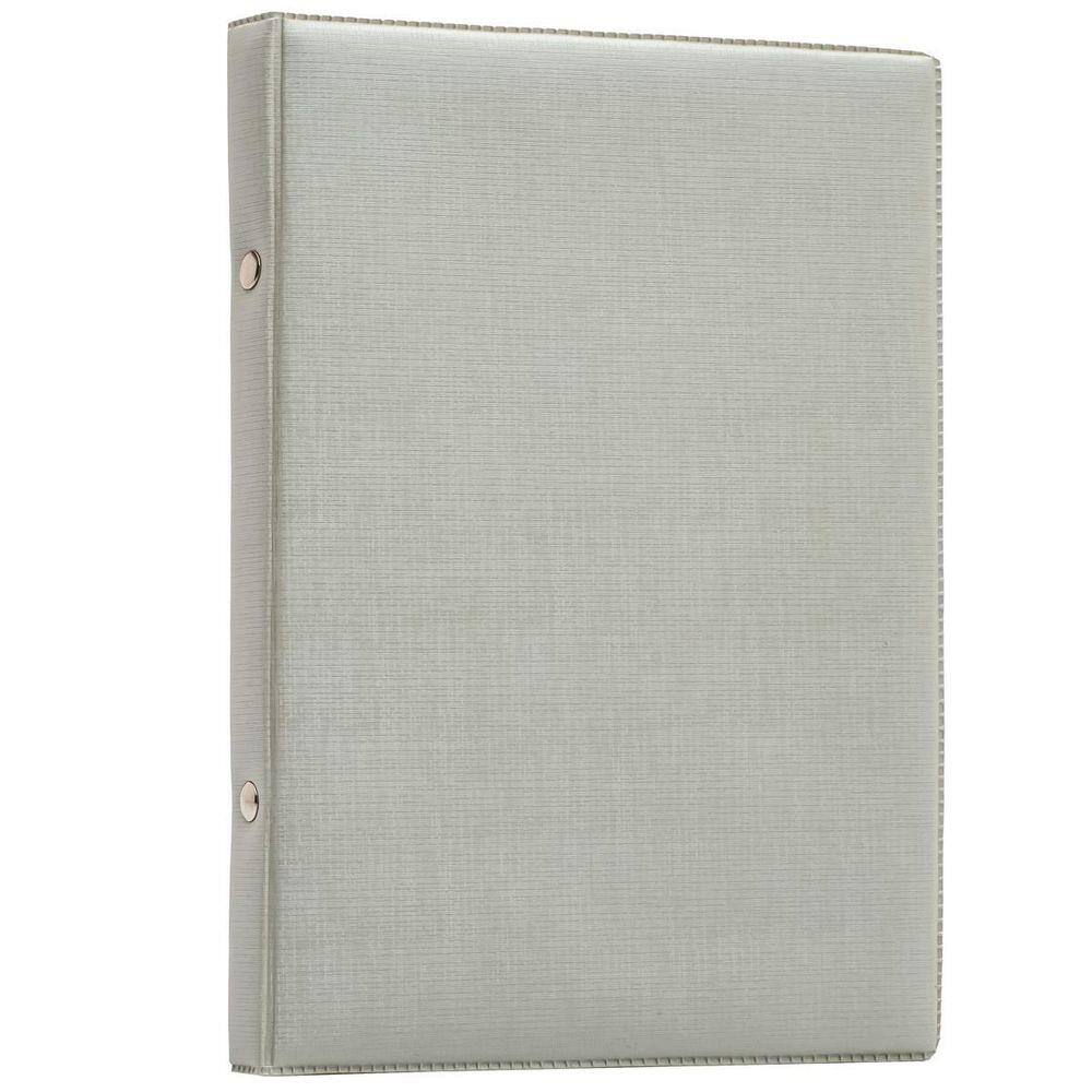 Livro De 60 Fotos 15X21 Prata Couro Ecológico Pronta