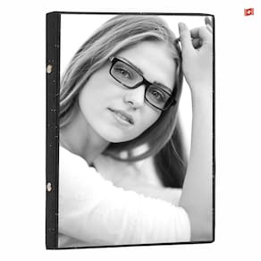 Album De Fotos 15X21/40 Glitter Preto Com Visor Personaliza