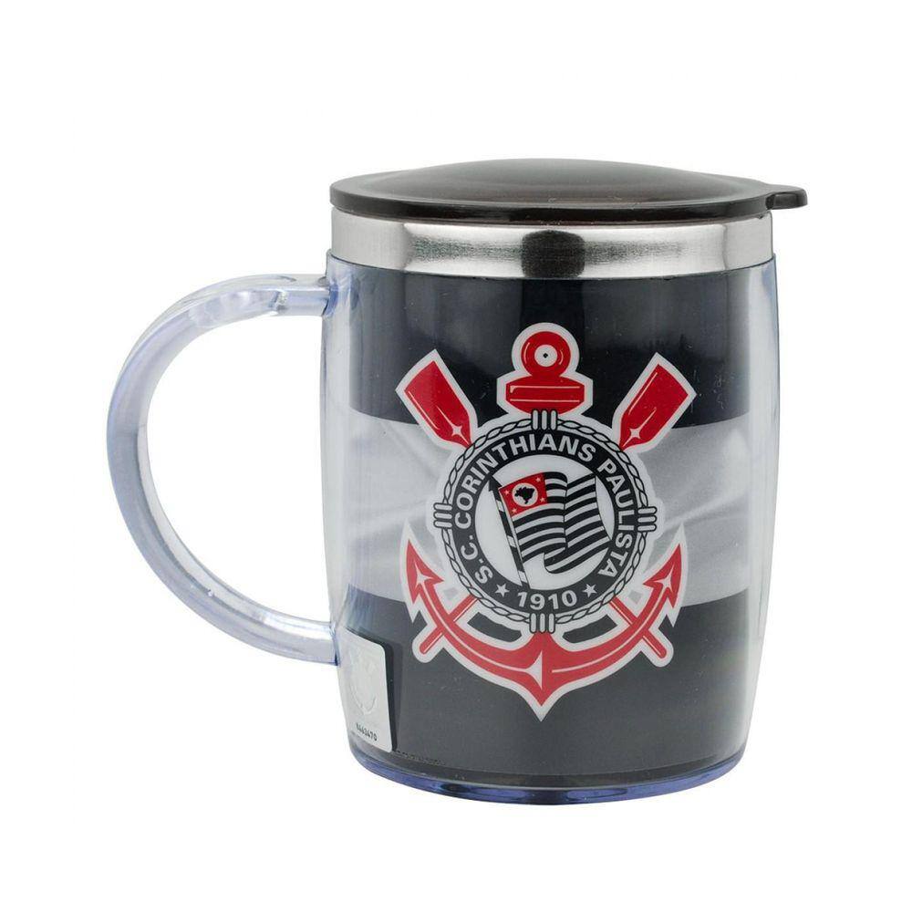 Caneca Térmica Tampa 450Ml - Corinthians