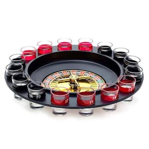 Jogo Cassino Shot Com Roleta 16 Copos Bebida Drink Destilado