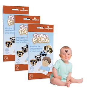 Kit 3 uni Termo friends Babydeas adesivo Medidor Temperatura